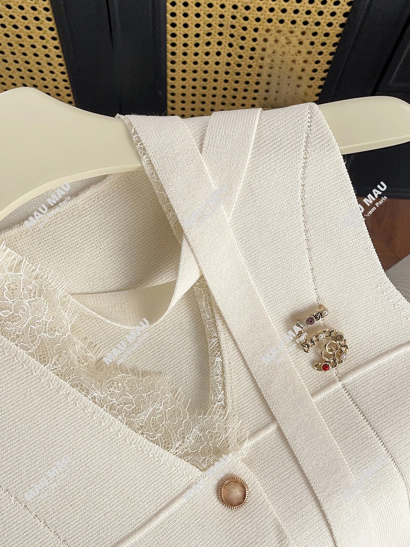 

Высококачественный летний кружевной вязаный кардиган с V-образным вырезом, жилет, топ от Nan You Ele Commute Sle ort, длина, застежка на одной пуговице