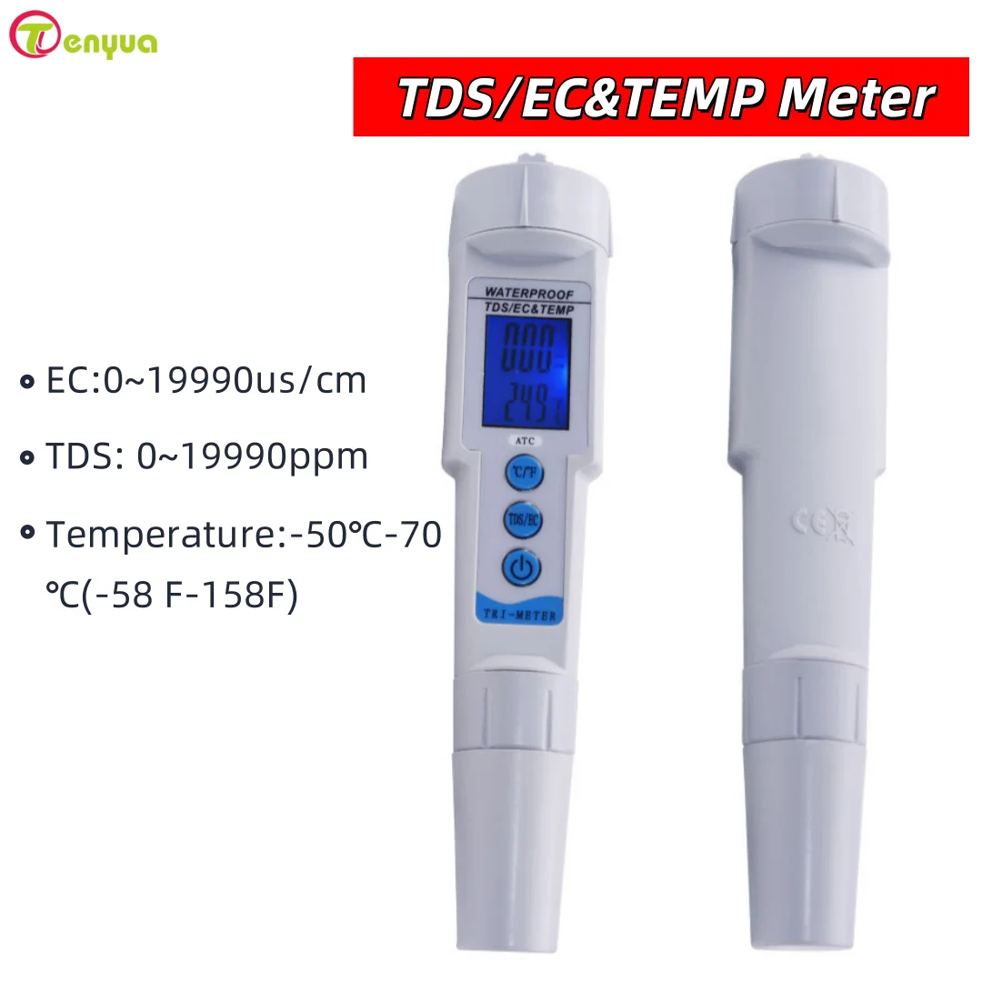 

Многопараметрический тестер TDS 3 в 1, счетчик воды EC/TDS-616, монитор температуры EC для аквариумных напитков, качества воды