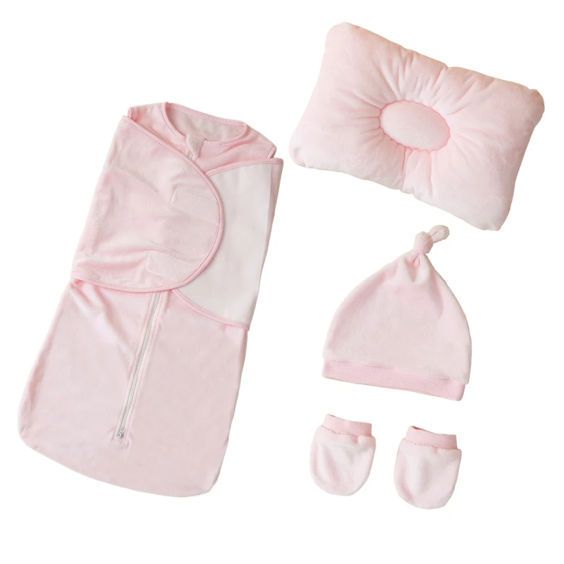 5Pcs/3Pcs/2Pc SET Baby Sleeping Bags Blanket +Pillows+Hat+Gloves New Born Baby Items