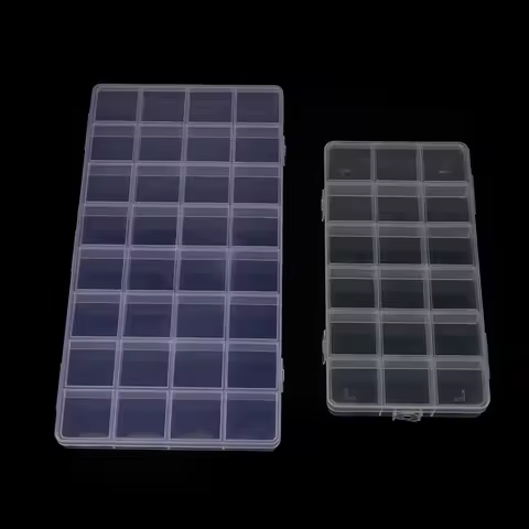 New Jewelry Earring Bead Screw Holder Case 18/32/36 Grid Compartment Plastic Transparent Storage Box Display Organizer Container