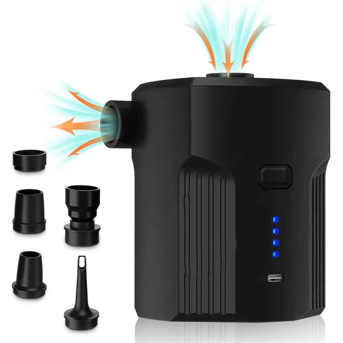 ABYA New Portable Electric Air Pump for Inflatables for Outdoor Camping,Air Mattress Beds,Boats,Cushion,Couch,Pool Floats A