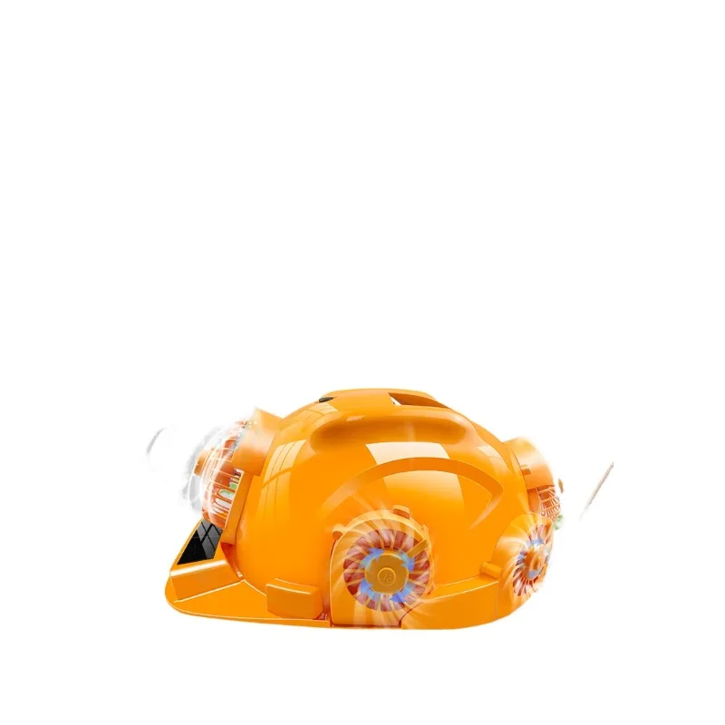 

Solar hard hat with fan Built-in air conditioner Refrigeration construction site helmet Summer sun protection Charging cooling