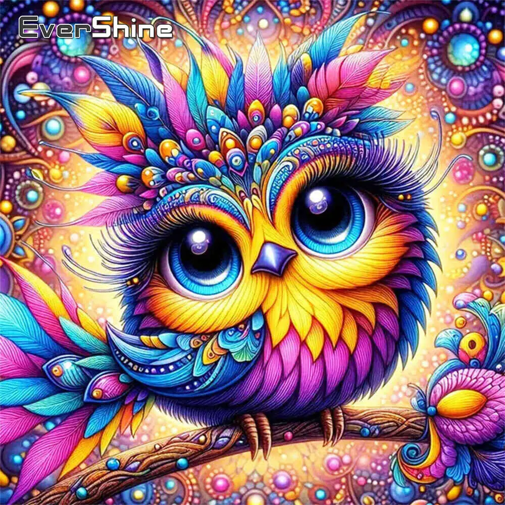 Evershine Neue Ankunft Diamant Malerei Vogel Tier Handwerk Diamant Mosaik Cartoon Eule Bild Von Strass Wand Dekorationen