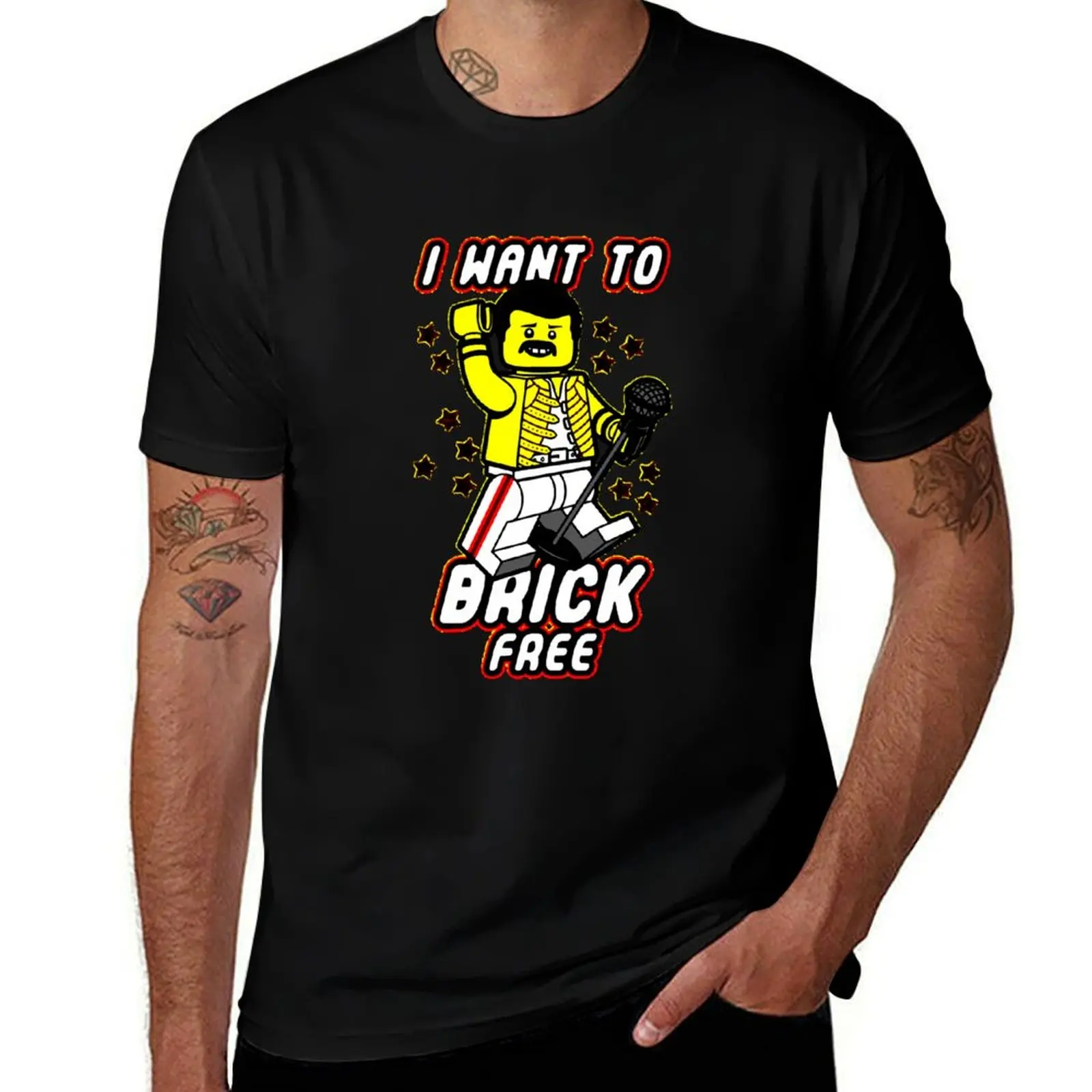 

I Want To Brick Free T-Shirt t shirt man casual t shirt for man 100 percent cotton T-Shirt