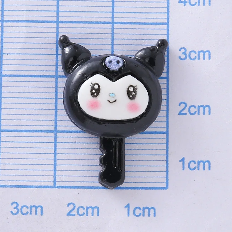 10 pçs/set novo sanrio olá kitty cinnamoroll minha melodia kuromi resina acessórios diy creme cola caso do telefone móvel caixa de armazenamento