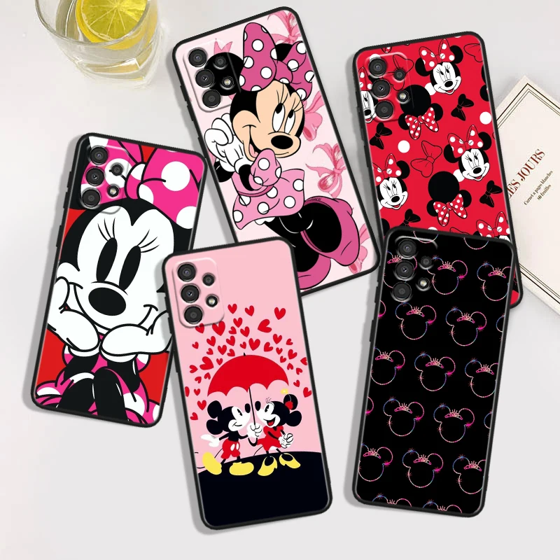 

Red Minnie Disney Mouse For Samsung A54 A53 A52S A34 A33 A73 A72 A32 A24 A23 A22 A14 A13 A03S 5G Black Phone Case Phone Case