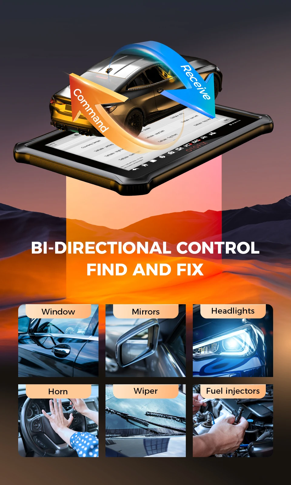 OTOFIX D1 Lite Bidirektionales Diagnosegerät Bluetooth OBD2 Scanner Alle-Systeme-Diagnosewerkzeug 38+ Reset-Dienste 2 Jahre Kostenlose Updates – Detail 4
