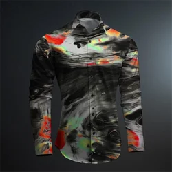 Men's Shirt Pattern Lapel 3D Print Outdoor Street Long Sleeve Printed Button Clothing Fashion Designer Casual Breathable