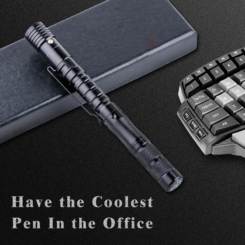 Tactical Pen Self-Defense Pens LED Tactical Flashlight with Ballpoint Pen, Window Glass Breaker, Whistle, Multi Tool Pen