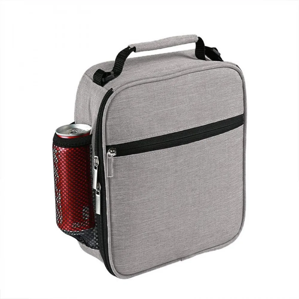 Tragbare Isolierte Lunch-Tasche, Outdoor-Picknick-Kühltasche, Lunch-Tasche mit Becherhalter, Tragbare Isolierte Lunch-Box für Schüler – Detail 6