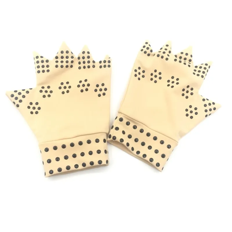 

Exercise Fitness Cycling Joint Pressure Half-Finger Anti-Slip Skin-Colored Elastic Dotted Gloves