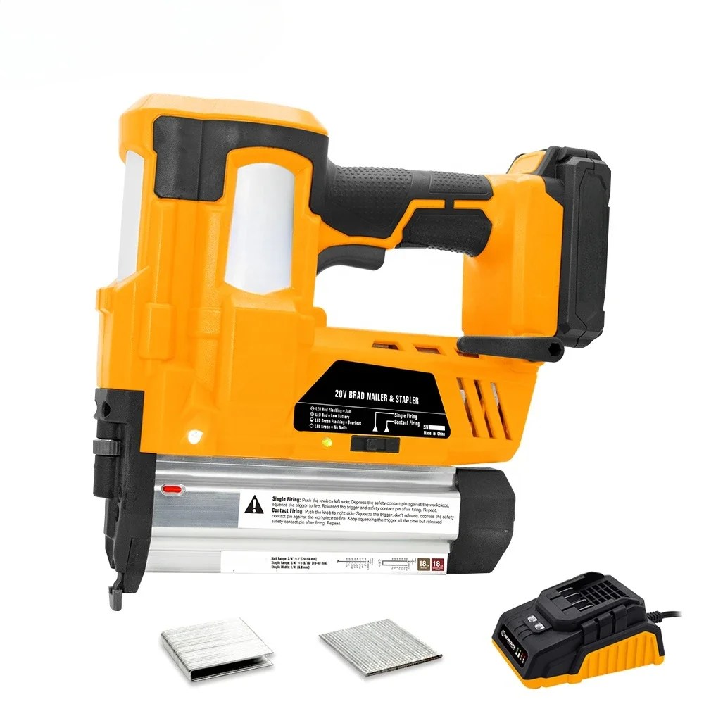 

Original brand newWOR·KSITE Customized 2-In-1 Cordless Nail Gun 18 Gauge Flooring Roofing Framing 20V Battery Power Portable Br