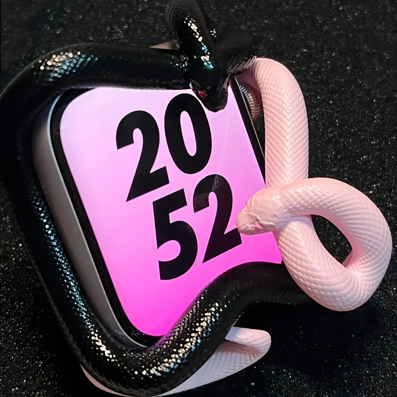 Snake Resin Material iWatch Case, Unisex Design Compatible with 40mm/41mm/42mm/44mm/45mm Sizes. Fits iWatch Series 10/9/8/