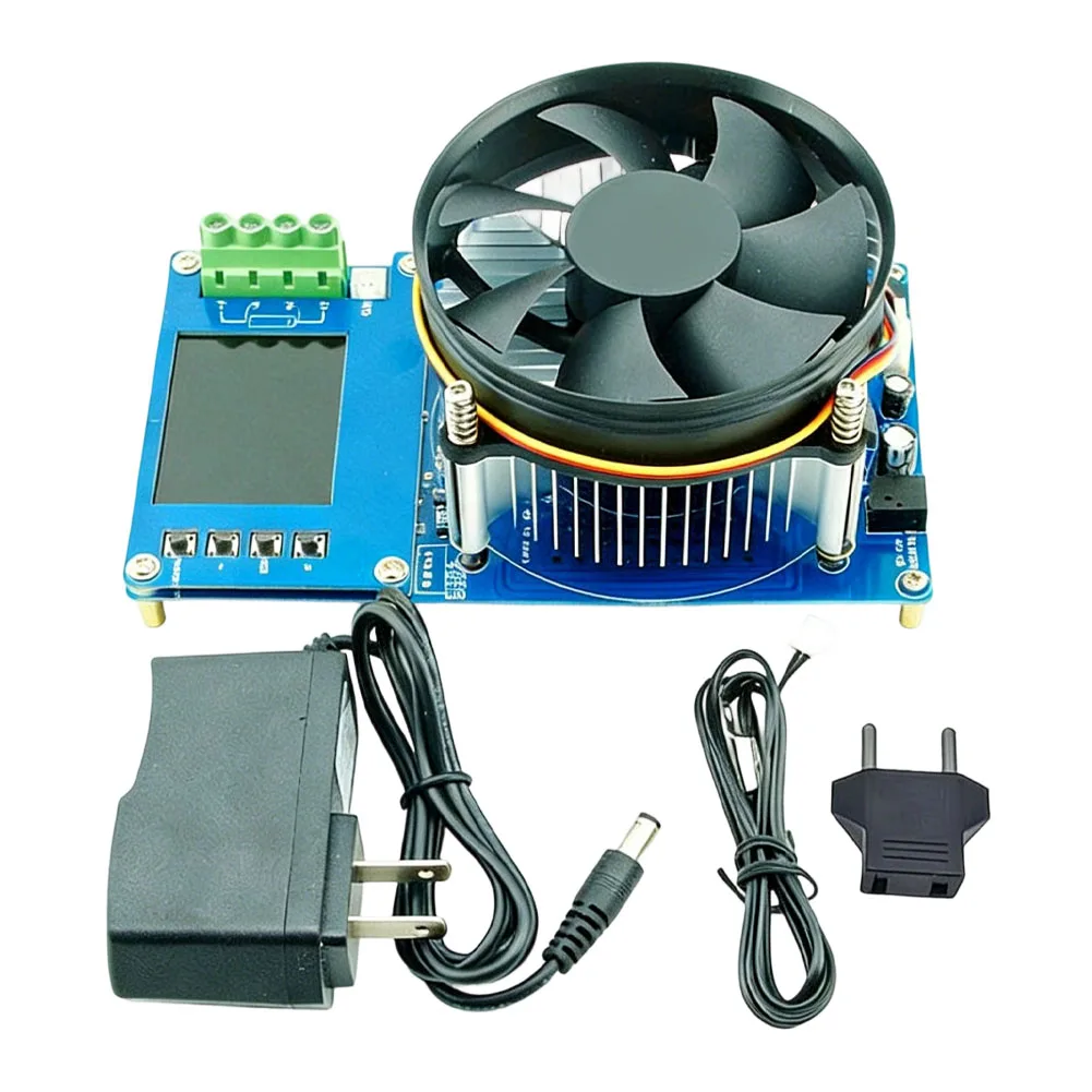 2.4inch Color Screen CNC Electronic Load 150W 20A 4-wire Battery Capacity Tester DC12V With 12V 1A Power Adapter