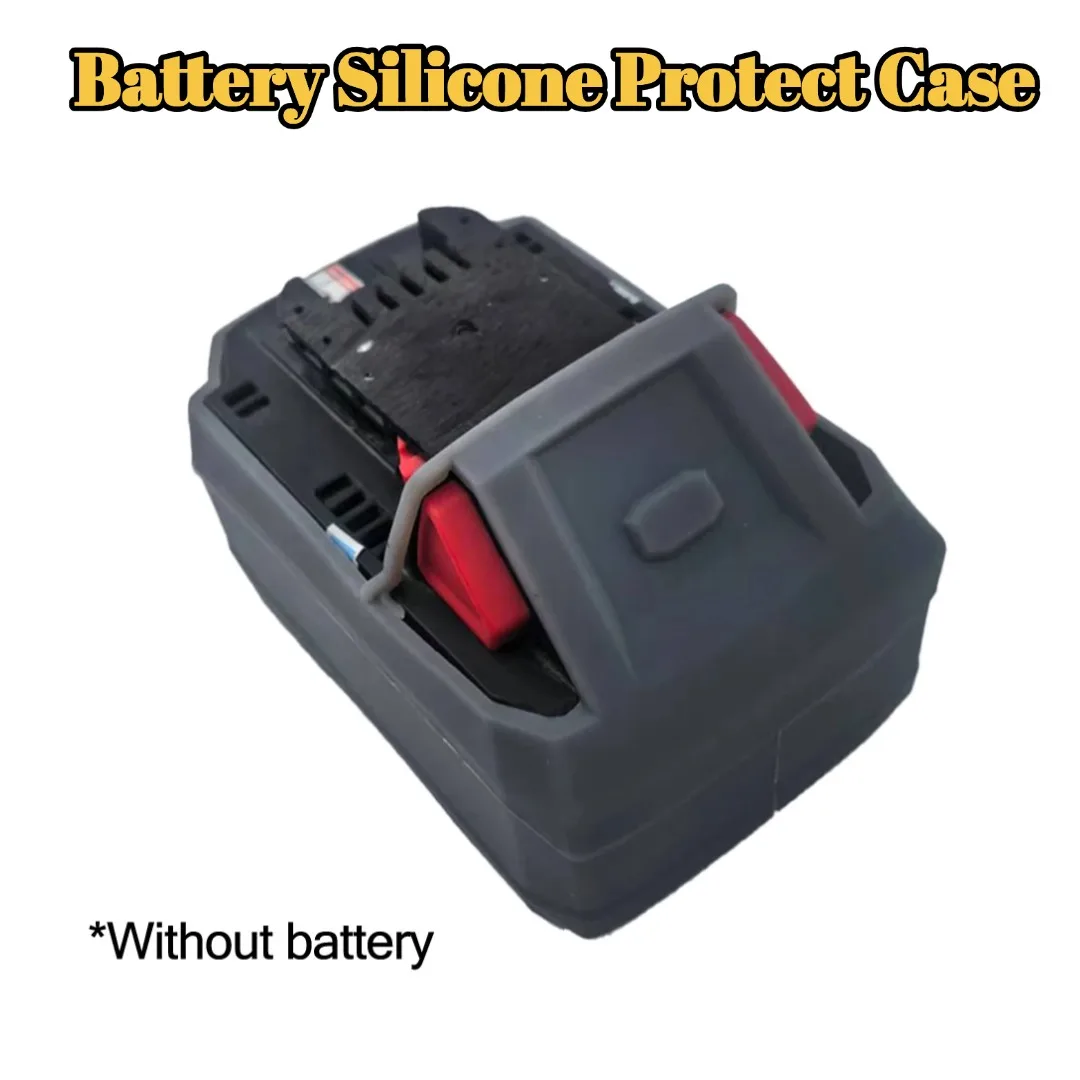 

1 шт., силиконовый защитный чехол для аккумулятора Milwaukee, силиконовый защитный чехол, серый M18-XC8.0, 18 В, 8,0 Ач, электроинструмент