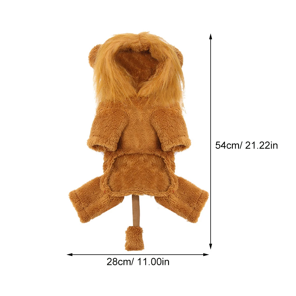 

Pet Lion Clothes Costume for Halloween Small Dog Funky Flannel Costumes