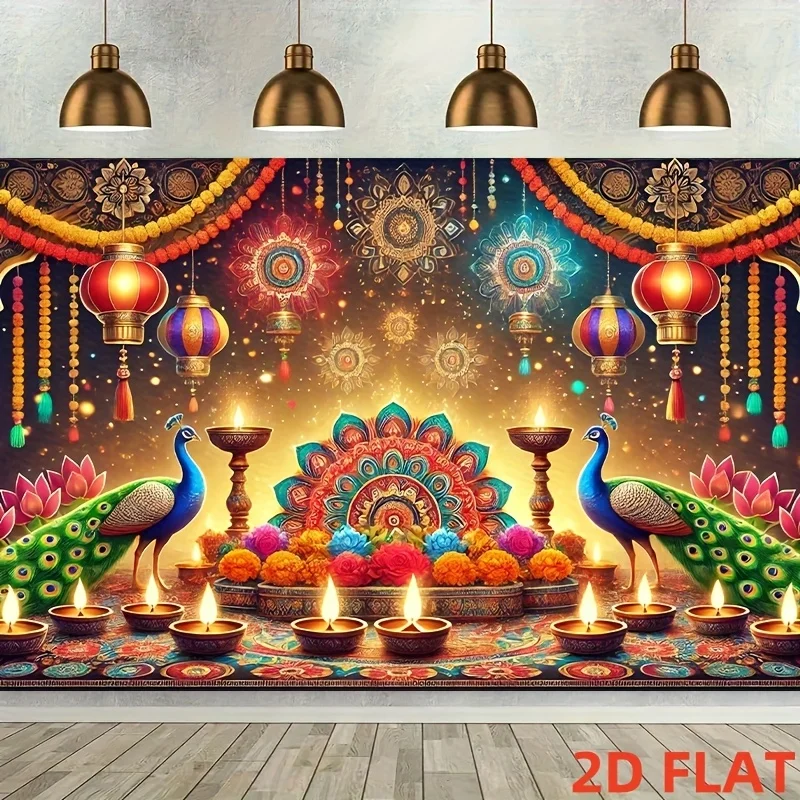 Tapiz Decorativo con Diseño de - Lighting Decoration For Diwali reseña y precio