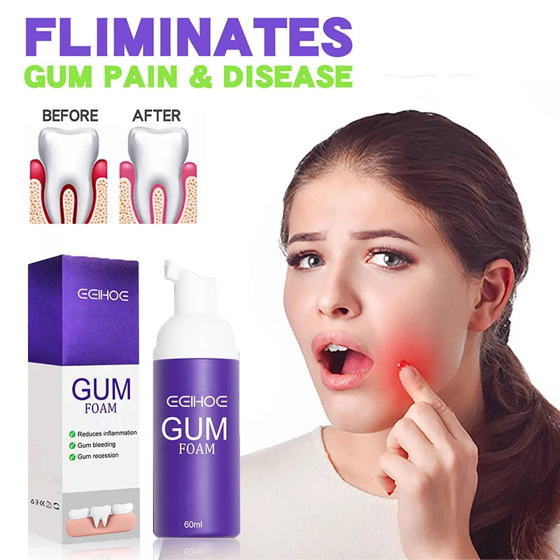 Gomma schiuma Mousse Anti sensibilità sbiancante cura dei denti dentifricio pulisce la bocca rimozione delicata macchie dei denti proteggere le gengive