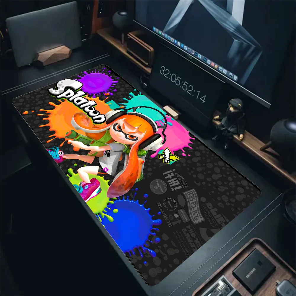 S-Splatoon 2 Mousepad Large Gaming Mouse Pad LockEdge Thickened Computer Keyboard Table Desk Mat