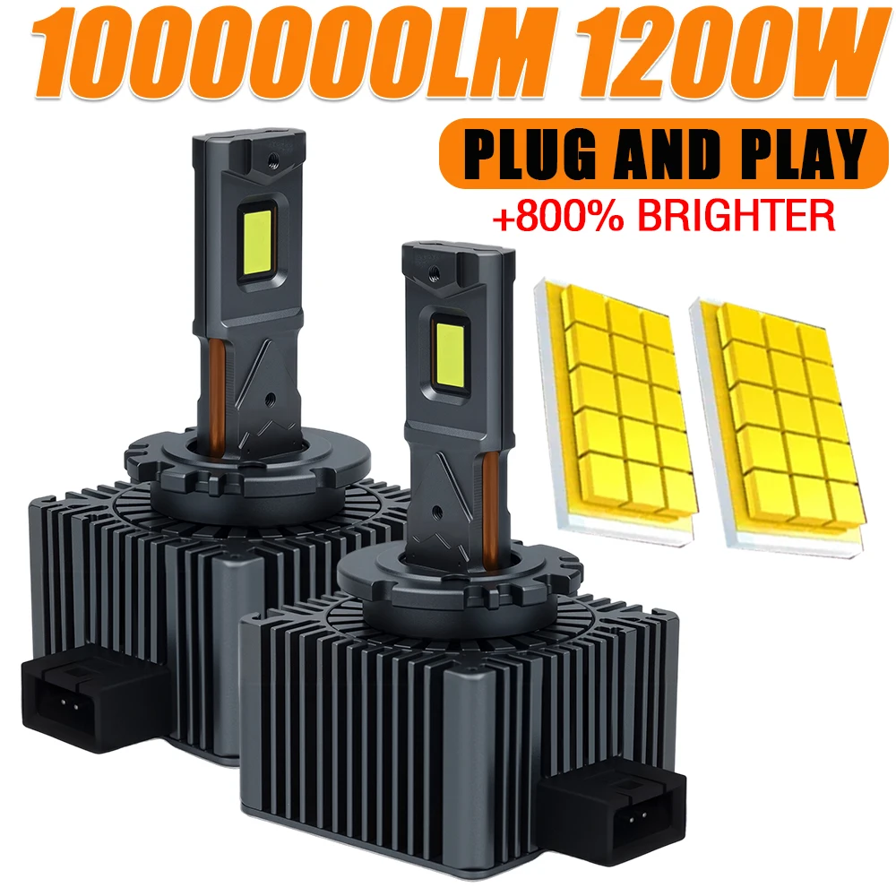 

D1S D3S Светодиодные фары D2S D4S D8S Автомобильные лампы 9057 CSP CANBUS HID Ксенон 1000000LM Супер яркие автоспы 6000K Светодиодные фары 12 В