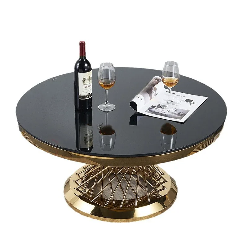 

Italian, simple, modern, marble, coffee table, round, light luxury, living room, Nordic