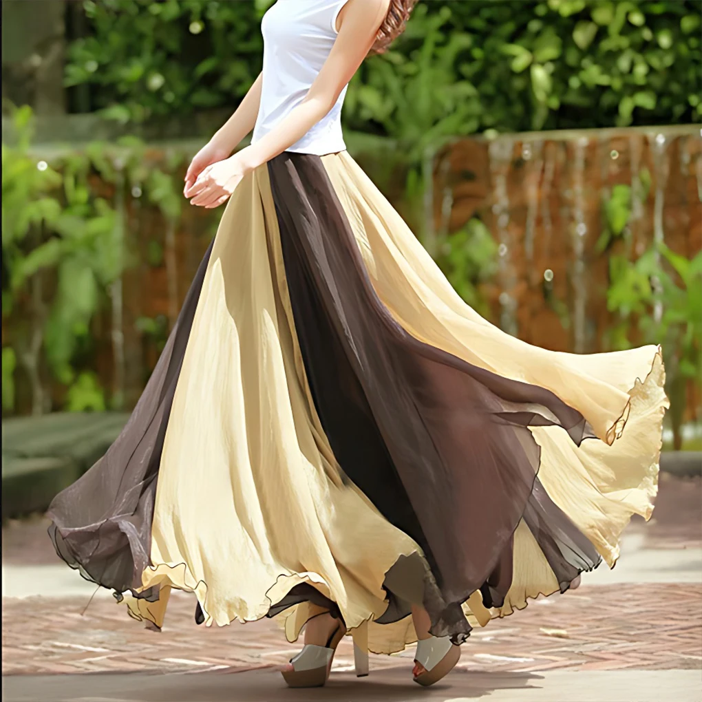 Effortless Elegance Long Skirts Exude Sophistication Summer Beach Elegant Long Skirt Maxi Skirt sea blue