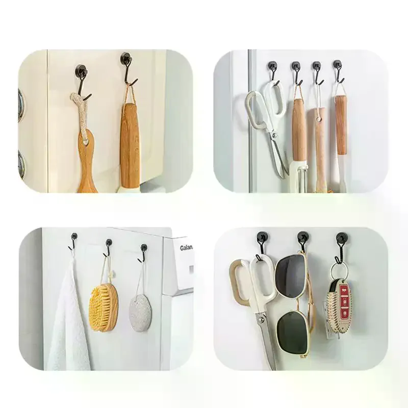 /TPz/Magnetic Hooks Heavy Duty Magnetic Swivel Hooks 360° Rotating No Drill Hangers For Refrigerator Grill Locker 2Pcs
