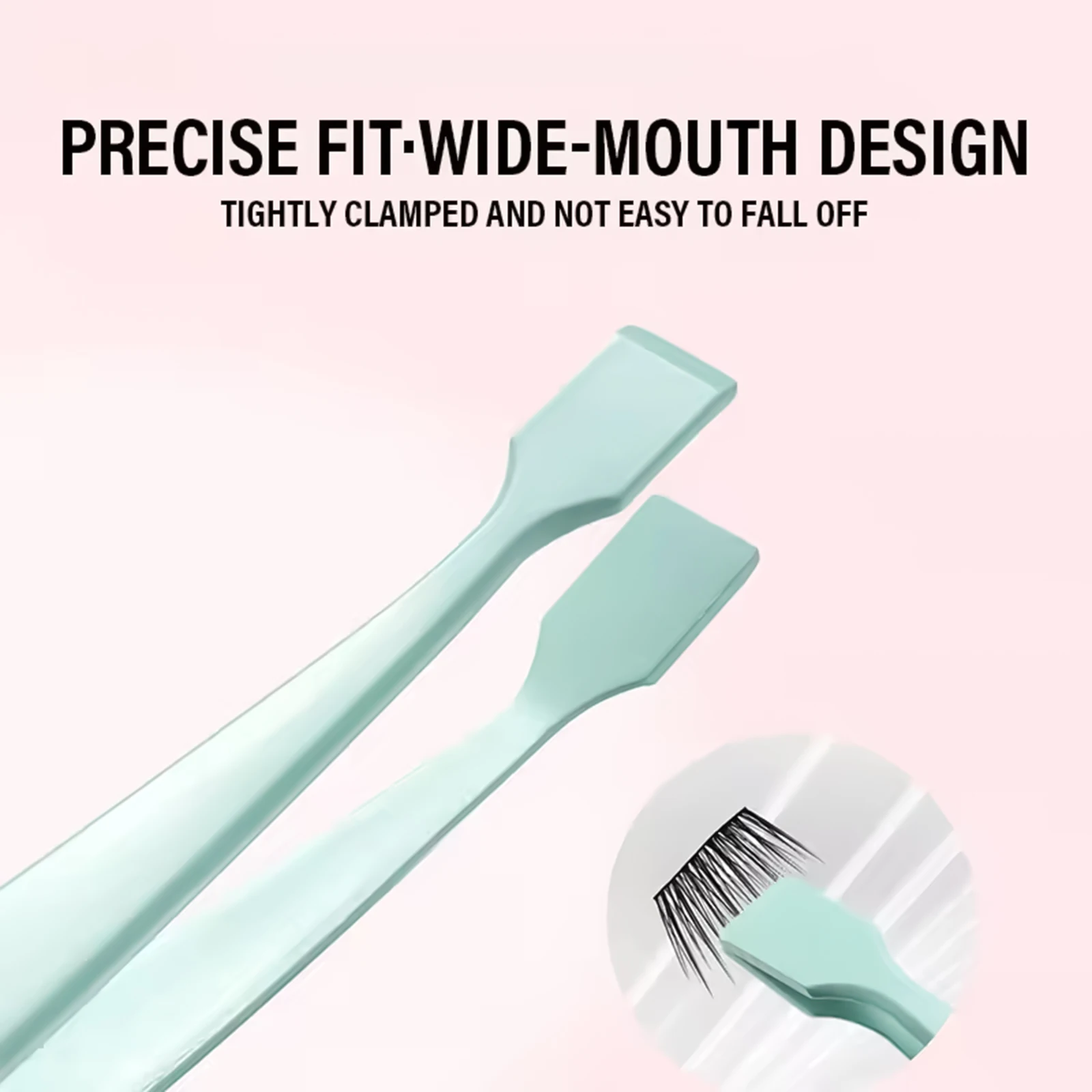 Pincettes à cils à tête plate de haute précision pour cils inférieurs, outils d'extension de cils portables pour débutants, acier inoxydable de 11.8cm