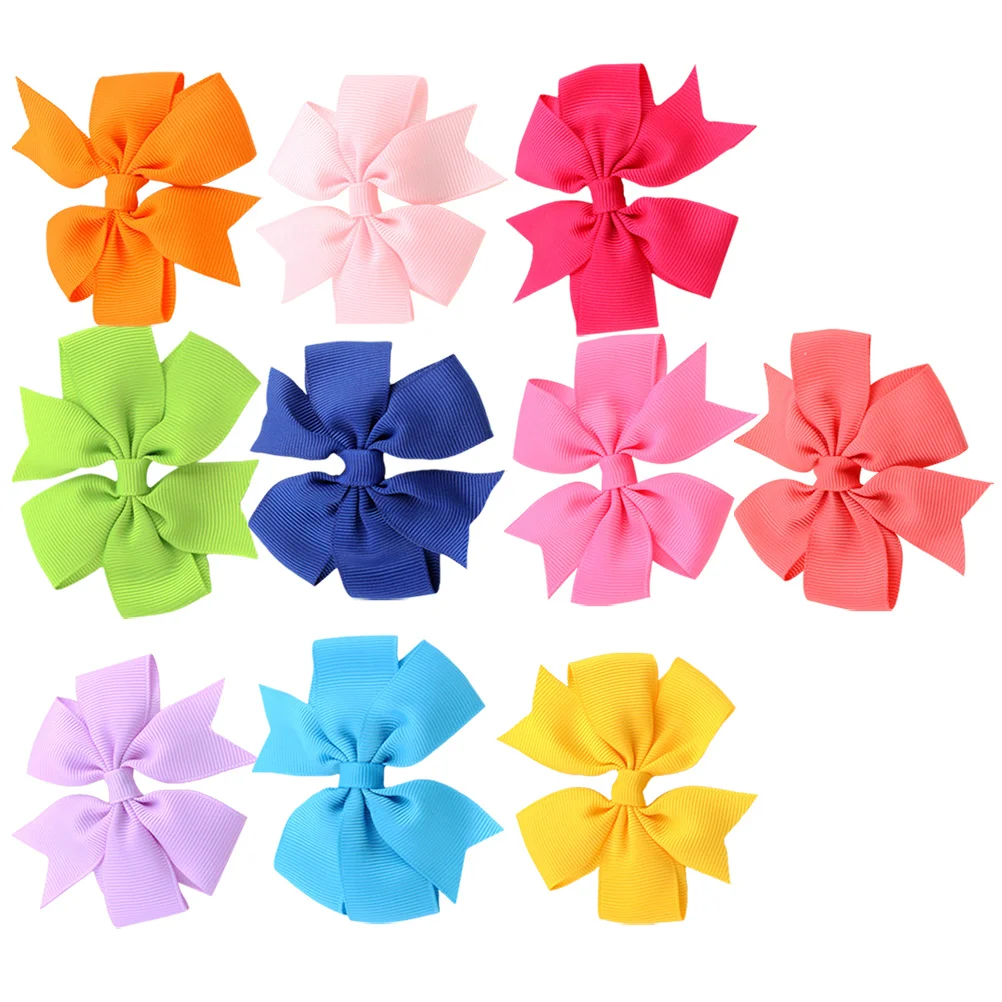 

10Pcs Bow Hair Clips Girls Chic Hair Accessories Trendy Bows for Daily Party Wear Long Term Use Bows for Girl Bow Clips