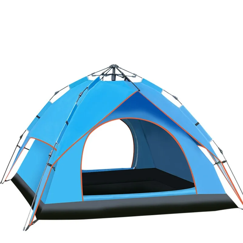 Tienda de campaña de doble capa para exteriores, carpa ligera para montañismo, aventura, a prueba de viento, tela Oxford para 3-4 personas