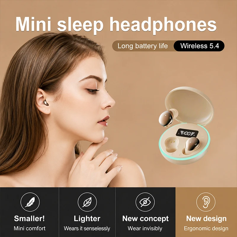 B52-Wireless Headphones, High-Definition Stereo Sound, Physical Noise Reduction Clear Calls Touch Control, Long Battery Life