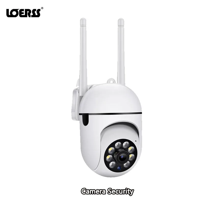 

LOERSS 5G WIFI Camera Indoor HD Plug CCTV Monitoring Full Color Night Vision Wireless Camera with 360° Panoramic Webcam 1080P