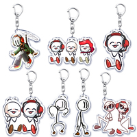 Game Henry Stickmin Charles Calvin Acrylic Keychains Keyring for Accessories Bag Pendant Key Chain Ring Jewelry Friends Gifts