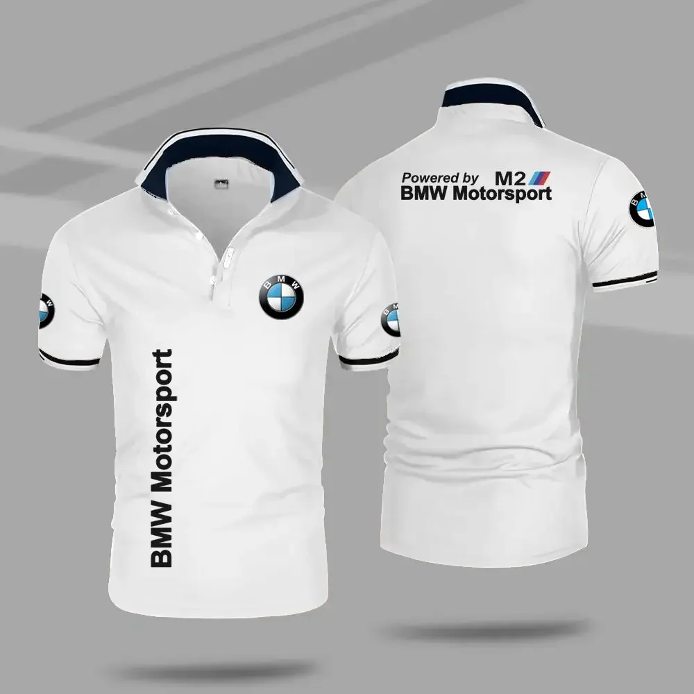 Polo de esportes ao ar livre masculino, Ma Shu Shi, bicicleta, BMW, alta qualidade, lazer, moda de rua, novo, 2024