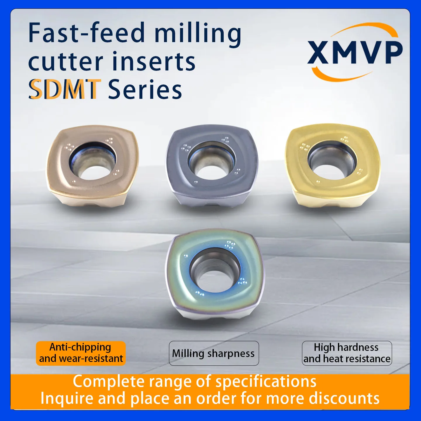 

The SDMT120512/150512 CNC milling cutter inserts are fast-feed hard alloy tool grains with coarse cutting heads