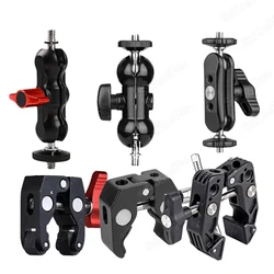 Metal Super Clamp with 360° Ball Head Magic Arm Clamp with 1/4