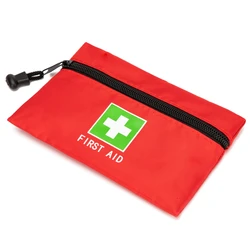 Red Emergency Bag First Aid Bag Small Empty Travel Rescue Pouch Medicine Pocket Bag for Car Home Office Kitchen Sports Hiking