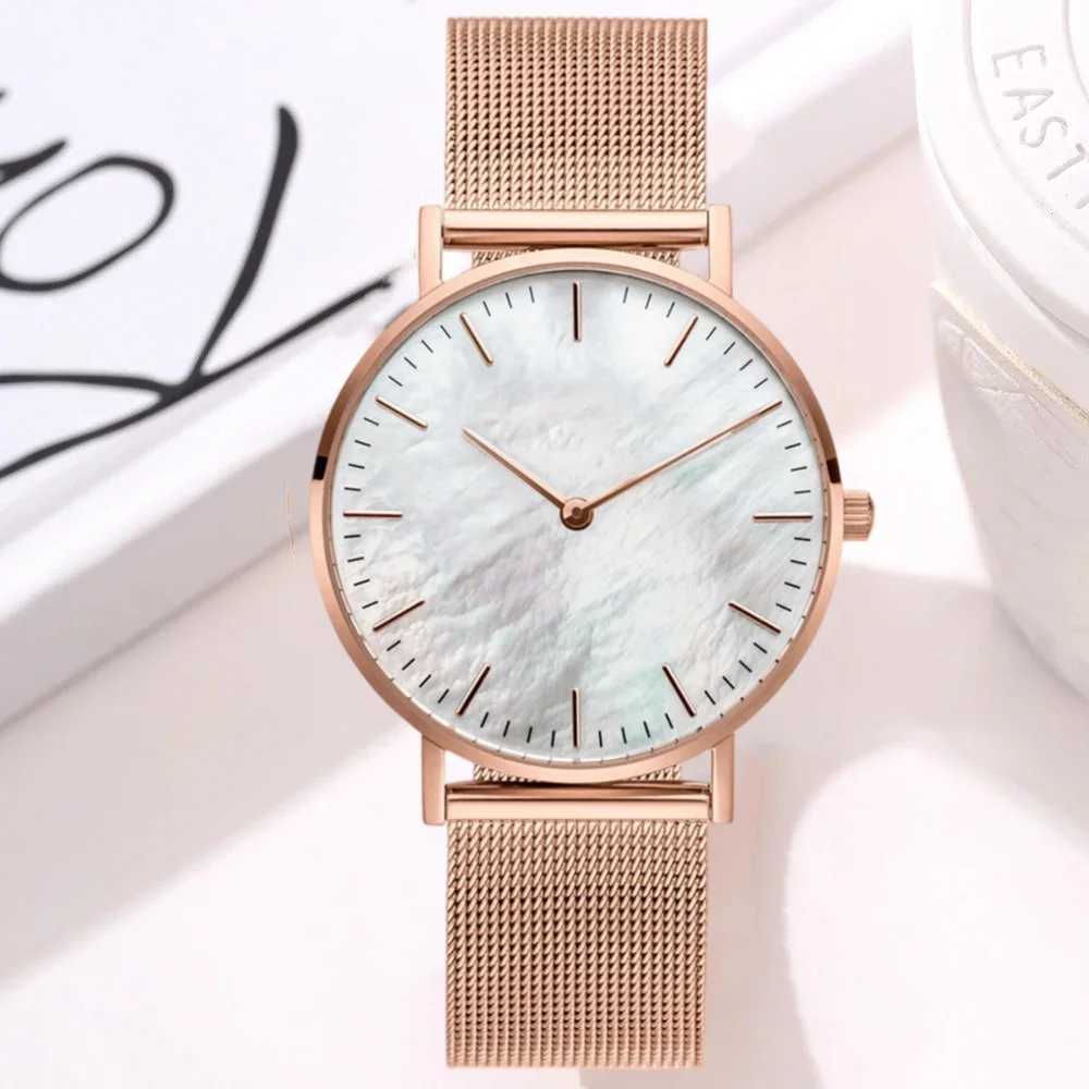 

Роскошные брендовые женские часы, модные женские кварцевые наручные часы с металлическим сетчатым ремешком, простые элегантные женские часы reloj mujer