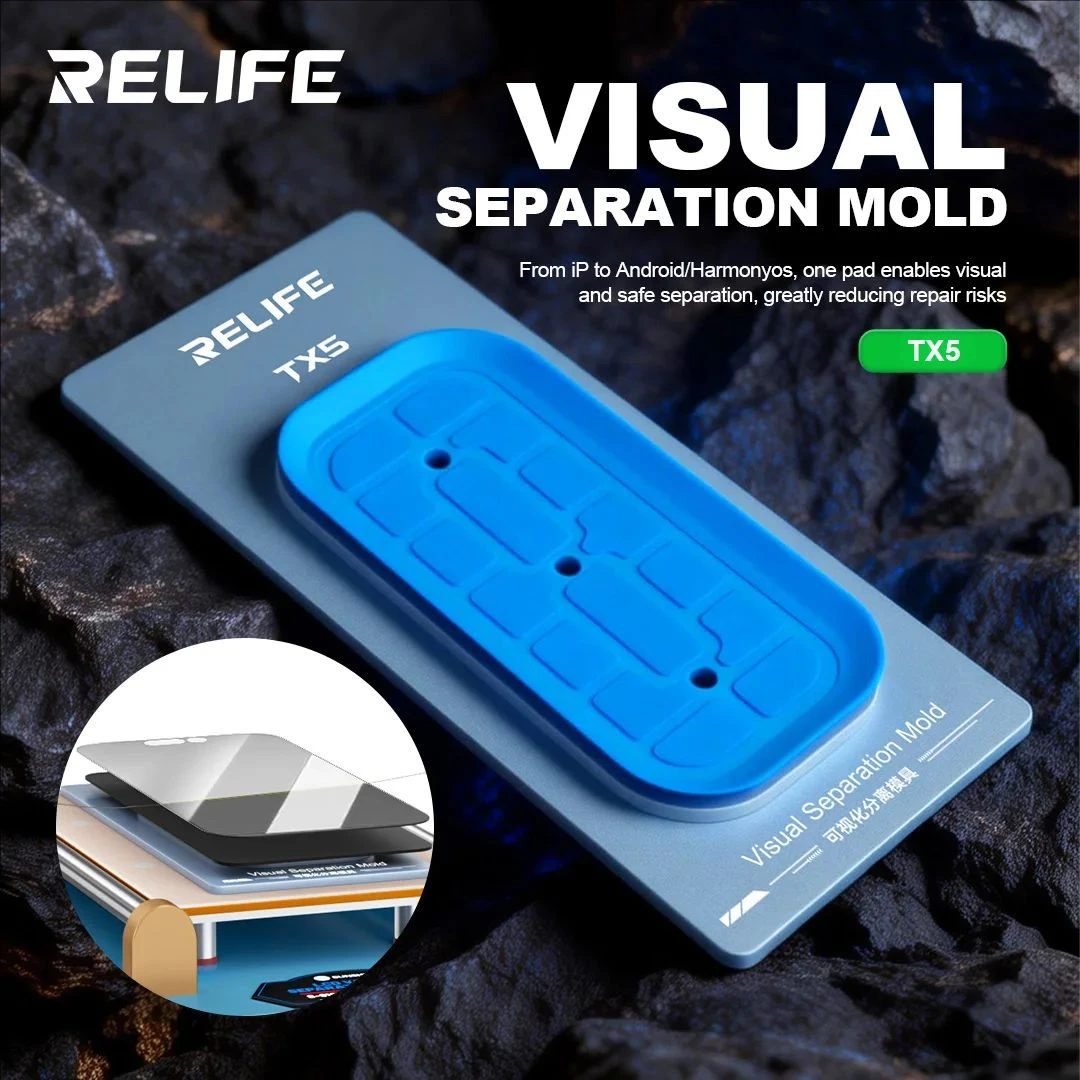 New RELIFE TX5 Visual Separation Mold For IP 12-17 Series Android Harmonyos Aluminum Alloy Anti Slip Suction Cups Repair Tool