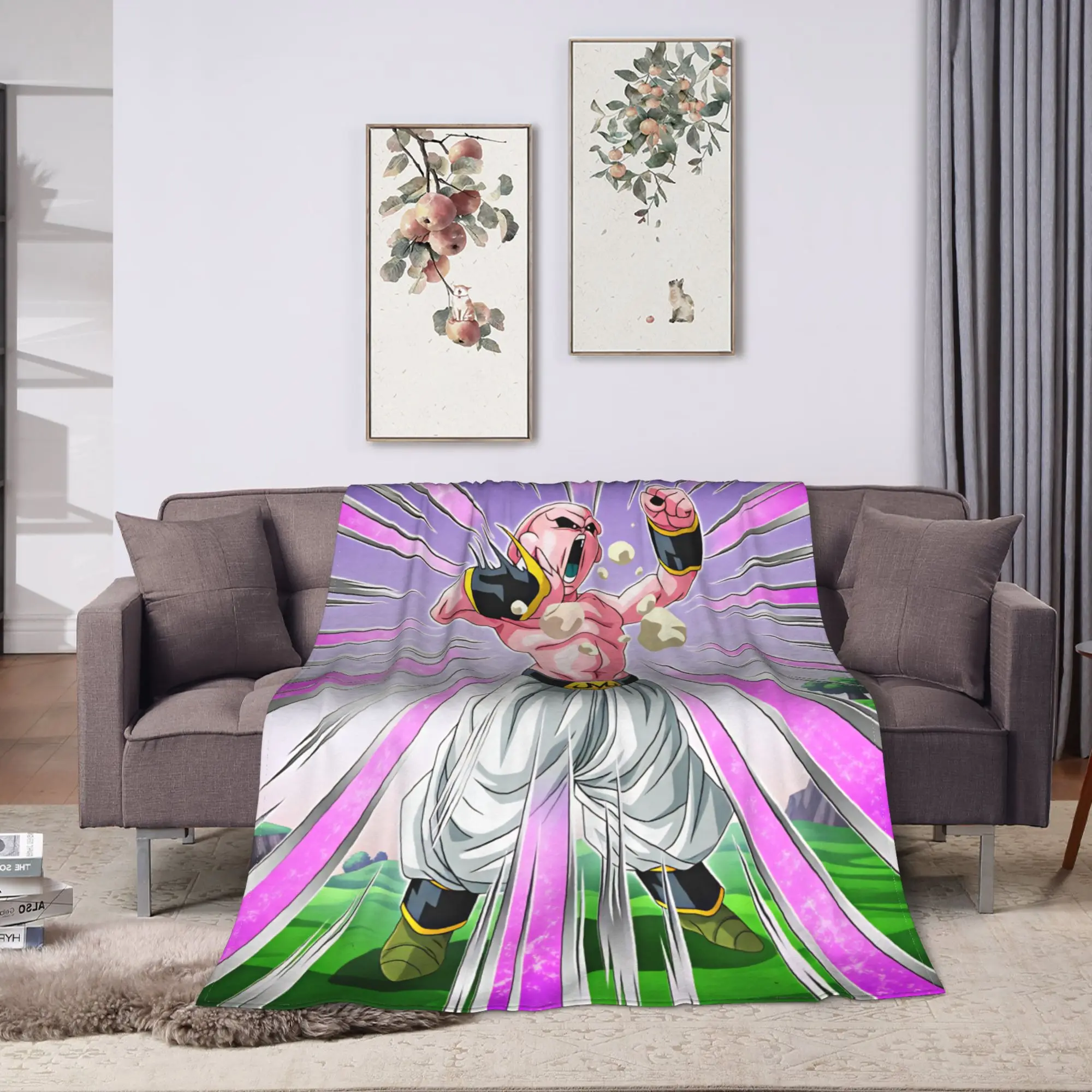 Pinks Monster  Soft Warm Blankets Dragons Balls Child Plush Throw Blanket Print Bedroom Flannel Bedspread Sofa Bed Cover
