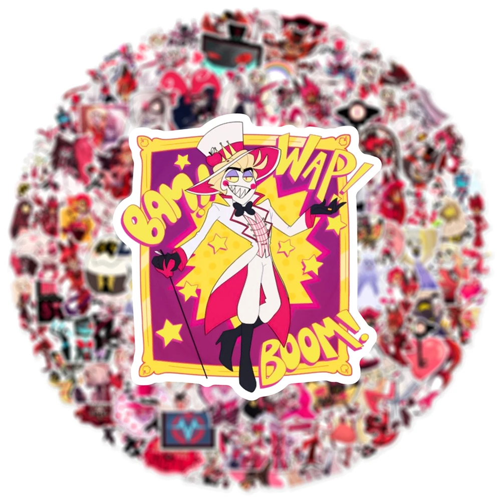 10/30/50/100Pcs Anime Helluva Baas Graffiti Stickers Stickers Stickers Motorfiets Laptop Telefoon Reisbagage Cool Waterdicht Sticker Speelgoed