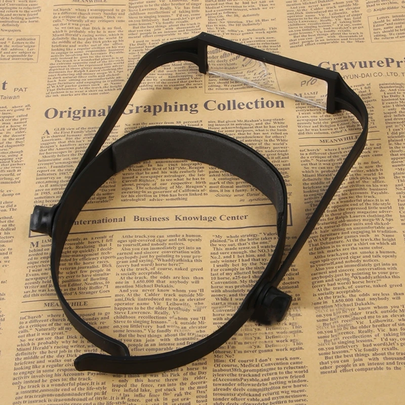 Mounted Magnifier Hands Headband Glass Lens 1.6X 2X 2.5X 3.5X For Close Work Watch Repair
