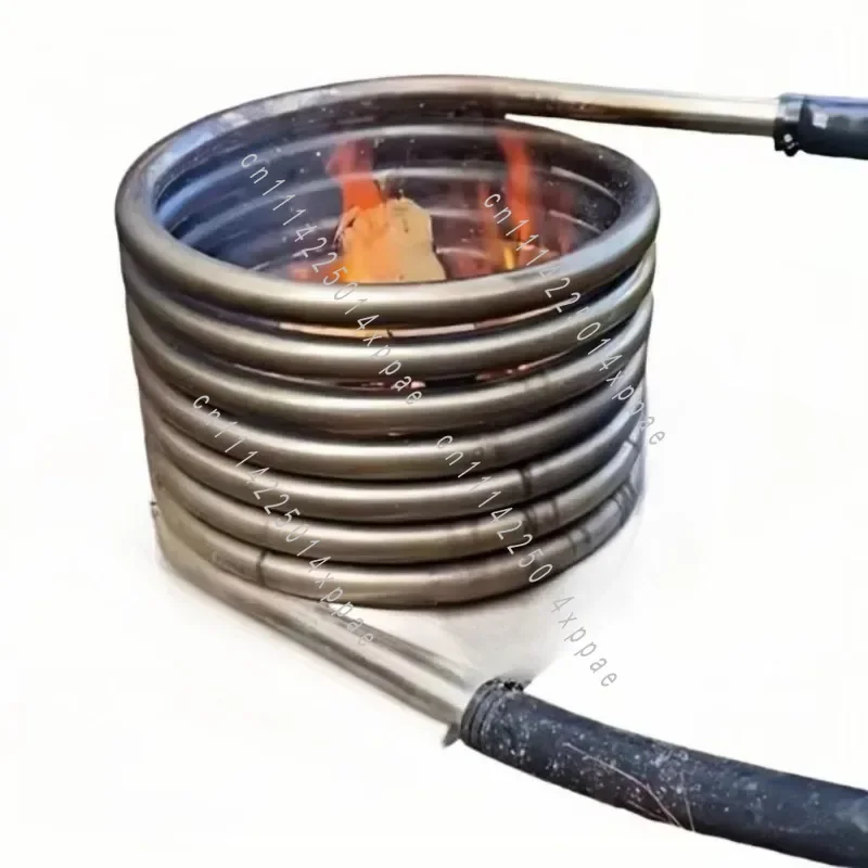Air Source Heat Pump Accessory AC Condenser Outdoor Hot Water Pipe 1pcs Stainless Steel Tube-in-Tube Heat Exchanger