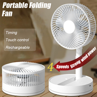 New F28 Portable Mini Desktop USB Folding Fan with 4 Speeds and Timing Functions Suitable for Bedroom Indoor or Outdoor Use 2025