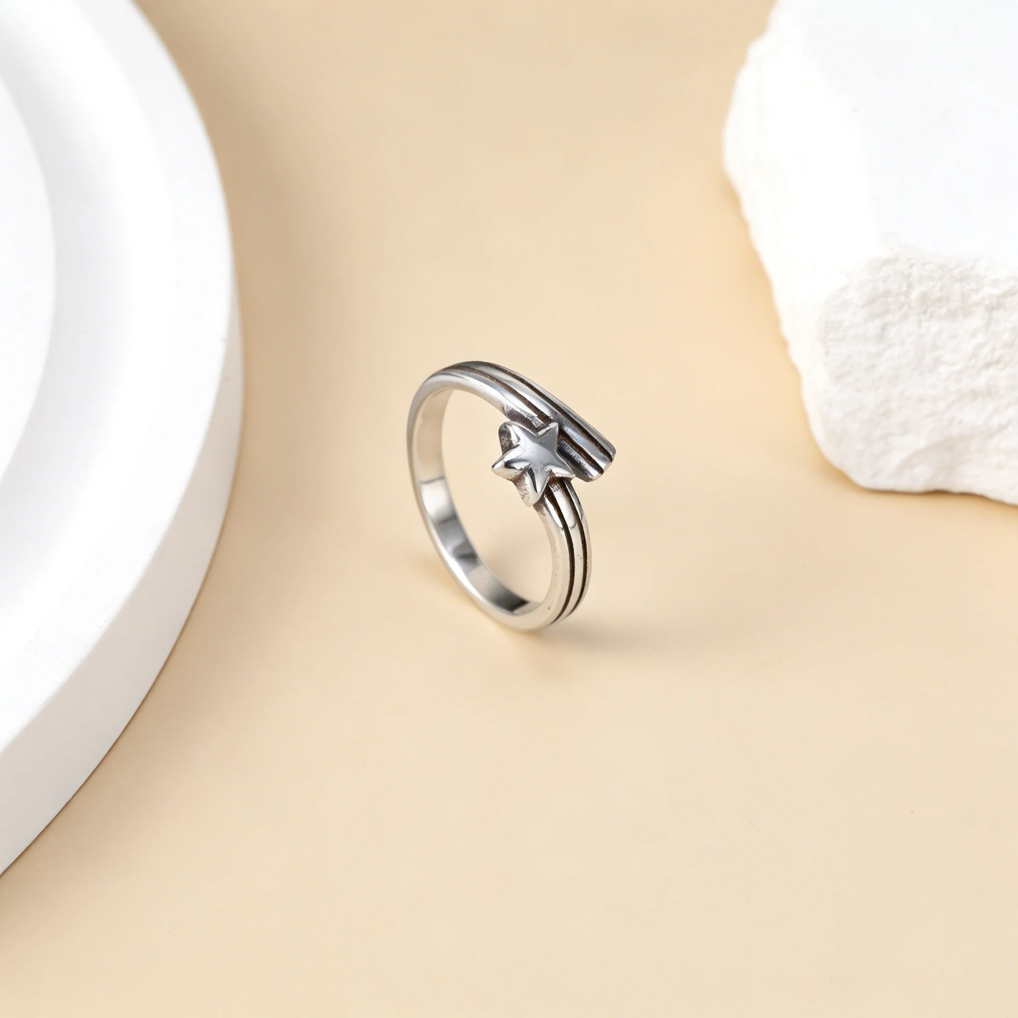 

Кольцо-обруч из стерлингового серебра S925, романтический и милый подарок для девочек, подарок на День святого Валентина, подарок на День матери.