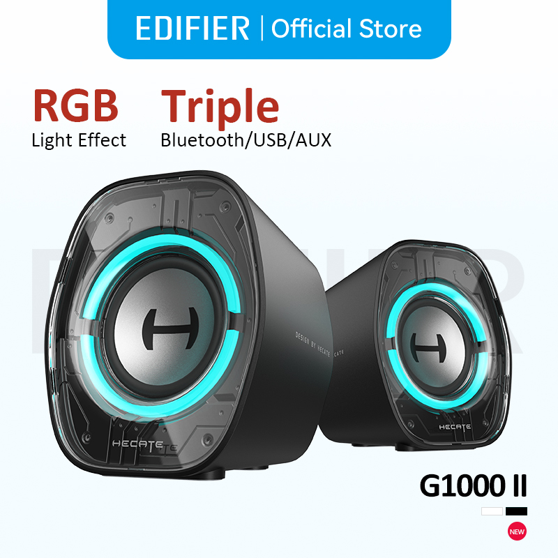  Edifier Hecate G1000 II Computer Speakers Bluetooth V5.4 PC Speaker USB-C USB-A 3.5mm Inputs RGB Lighting Effects 4W RMS 