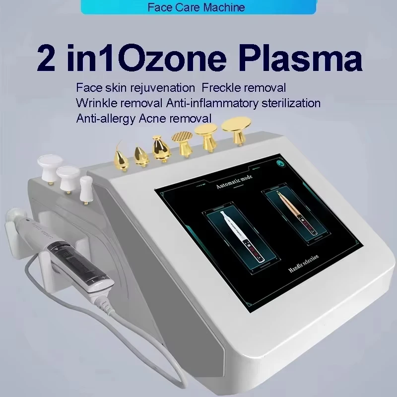 Updated Ozone Plasma Machine RF 2 In1 Fibroblast Plasma Wrinkle Removal Lifting Therapy Face Skin Rejuvenation Patches Removal