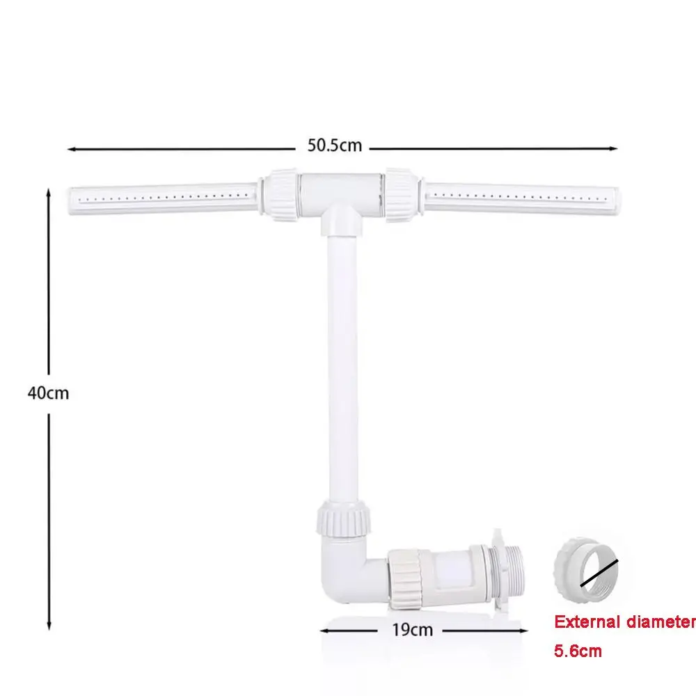 New Adjustable Water Flow Pool Fountain Dual Spray White Dual Spray Nozzle Rotatable Pool Water Sprayer Summer Water Play