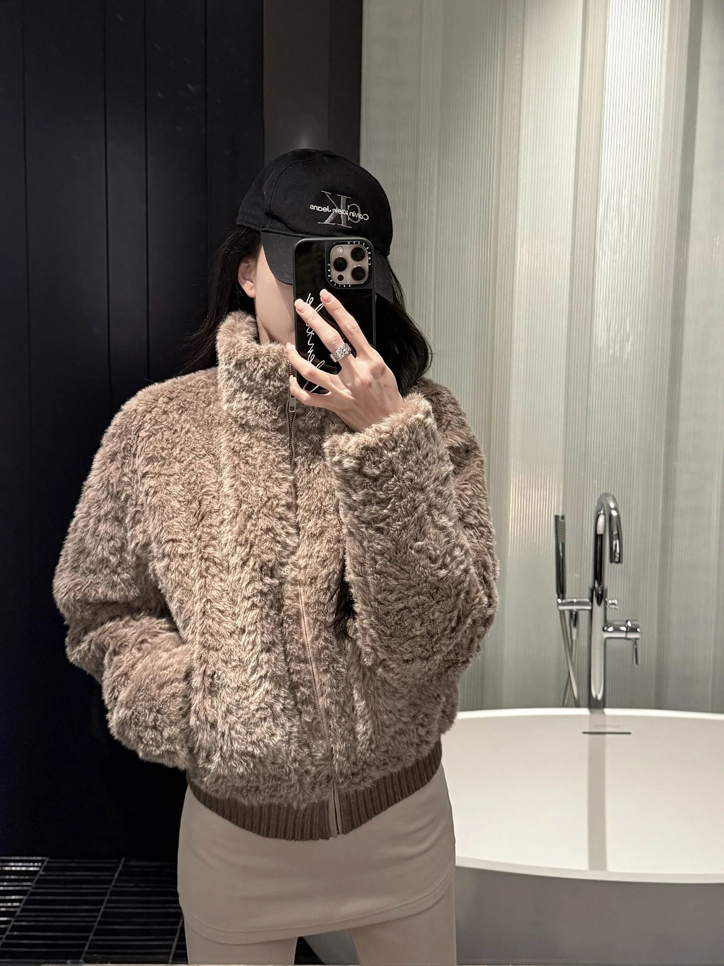 Winter Fce Lined ort Plu Jaet Women's Sli Slimming Eco-friendly Fur Quali Versatile Cact Fluffy Outerwear