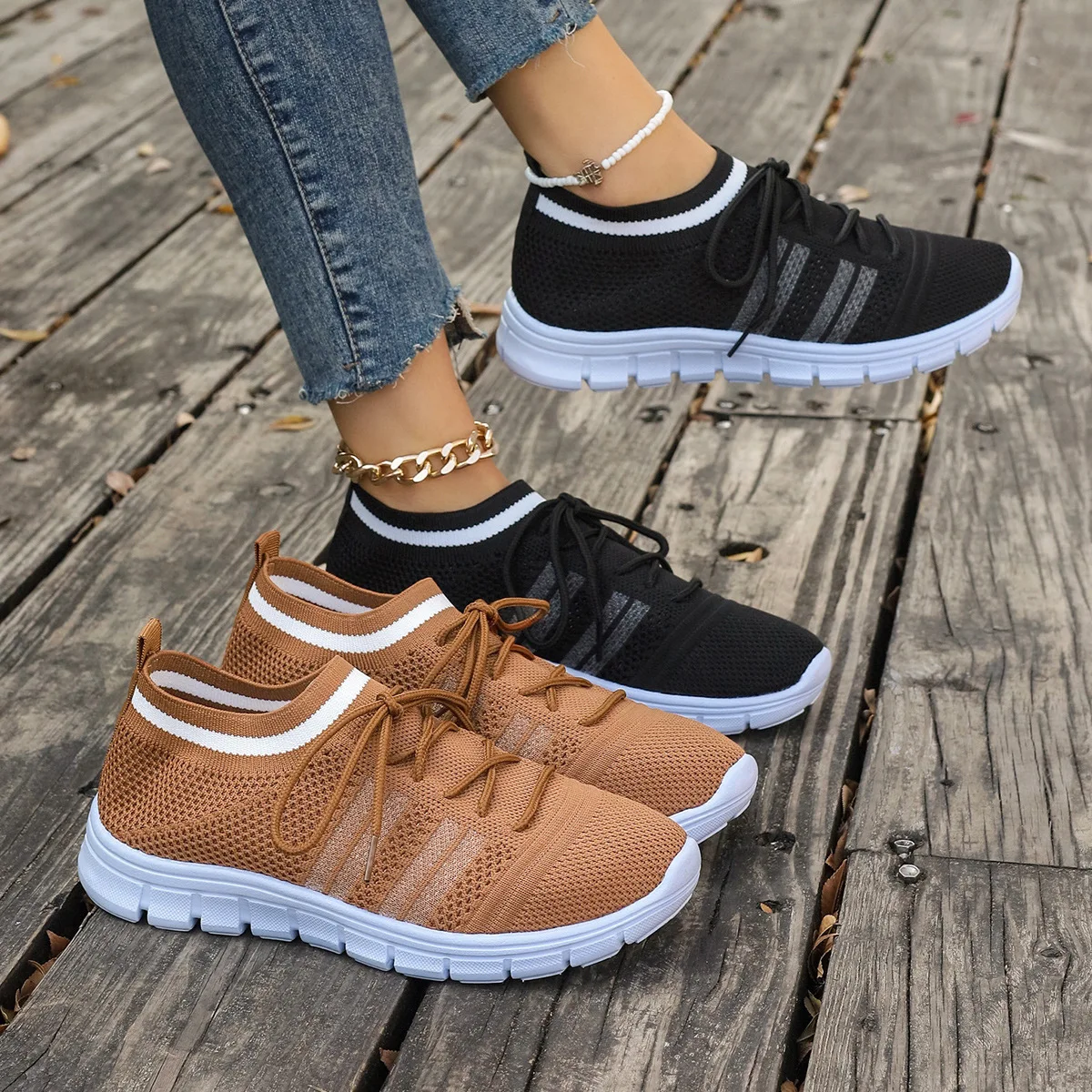 2024 Women's shoes summer new fashion casual breathable comfortable sports shoes large size women's shoes